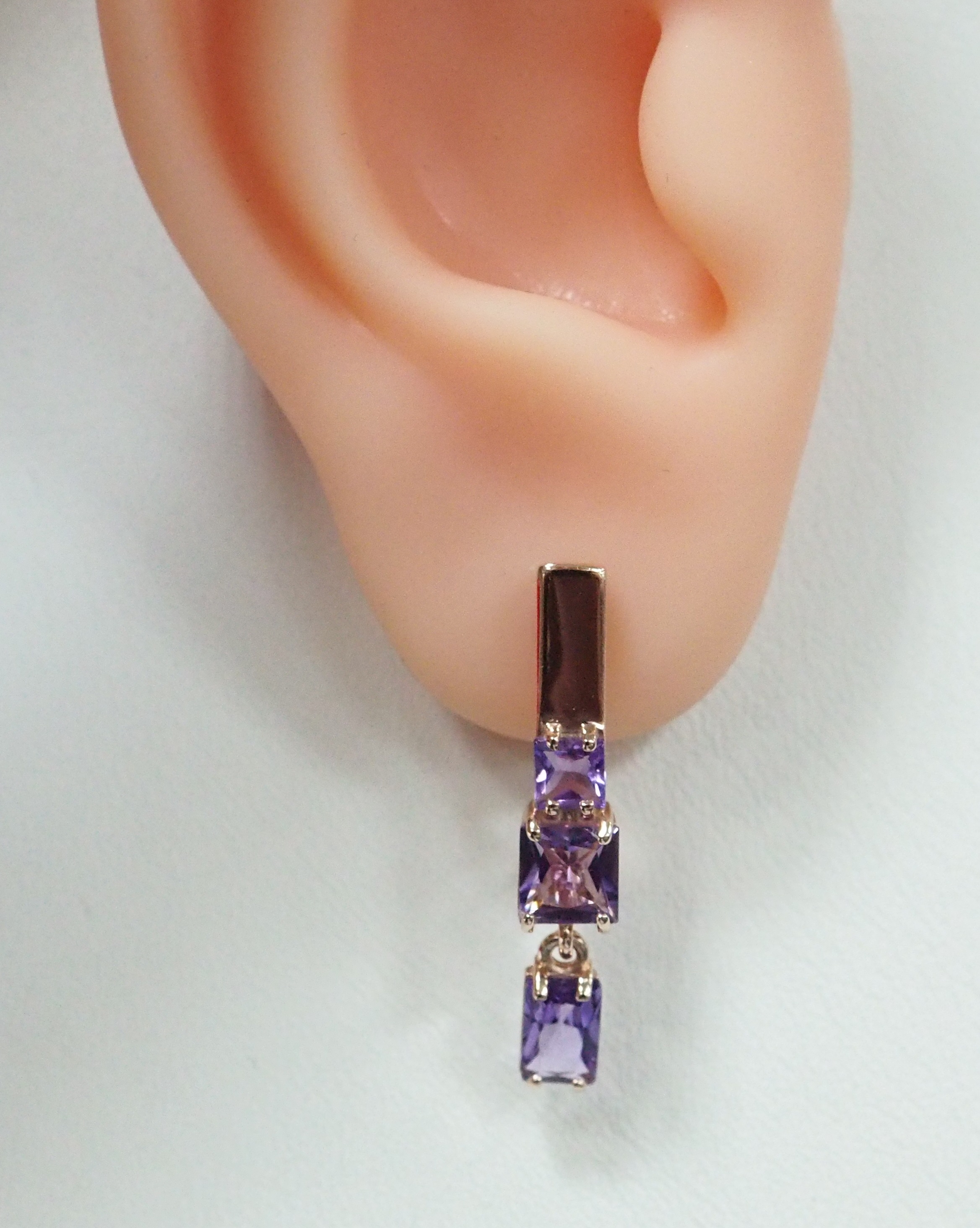 Серебряные серьги с аметистами